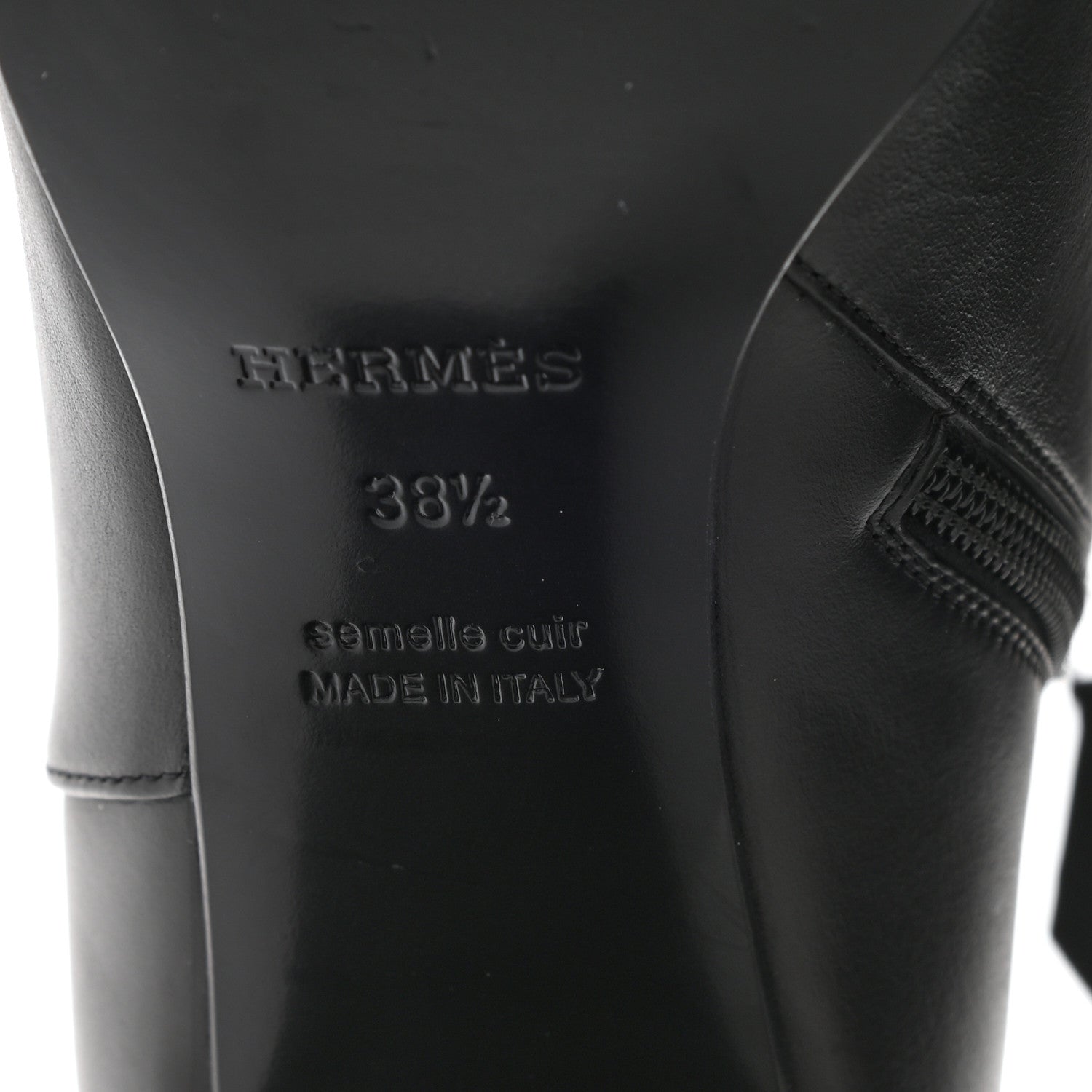 Hermes Calfskin Saint Germain Ankle Boots 38.5 Black 6 of 12