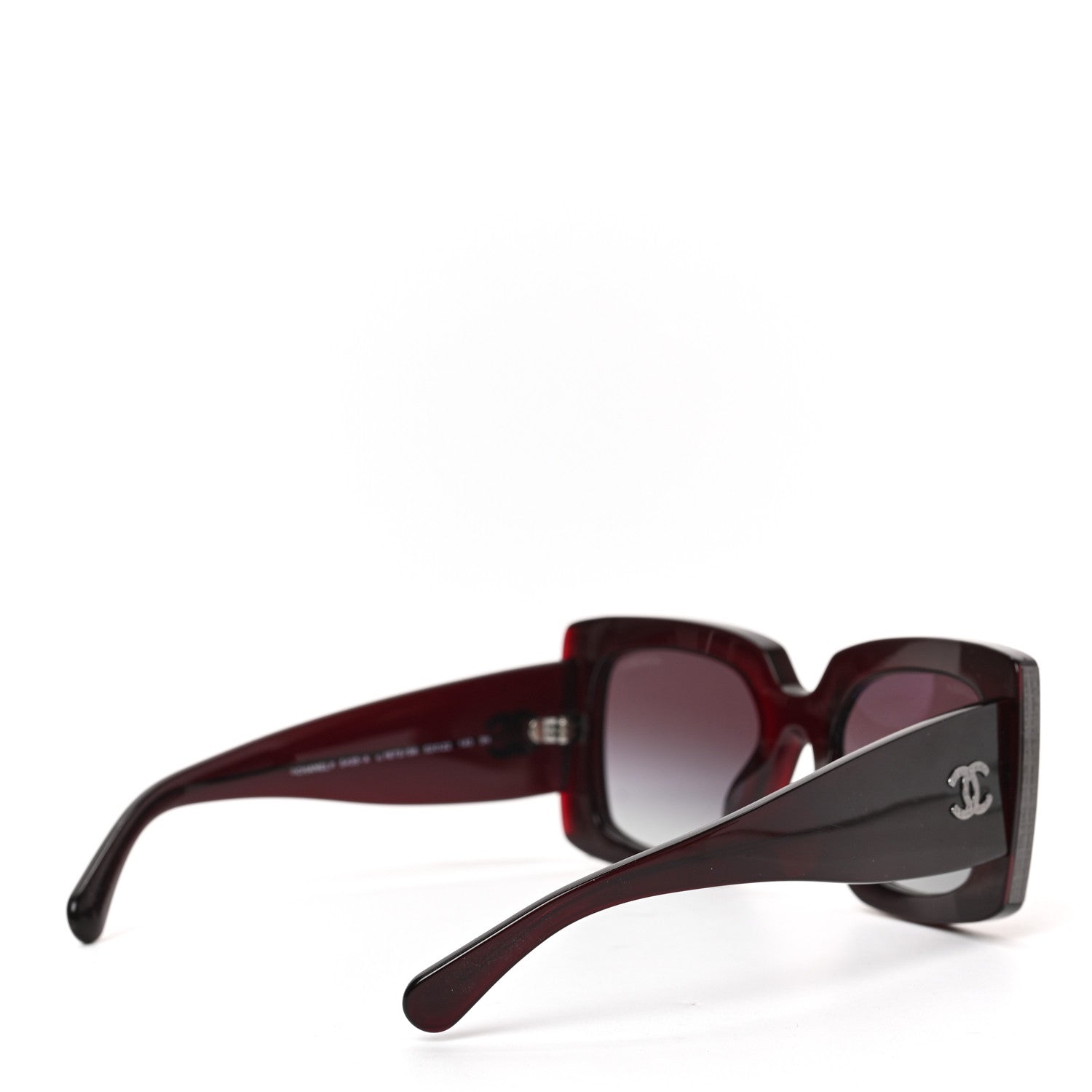 Chanel Acetate Rectangle Sunglasses 5435 Burgundy 4 of 6
