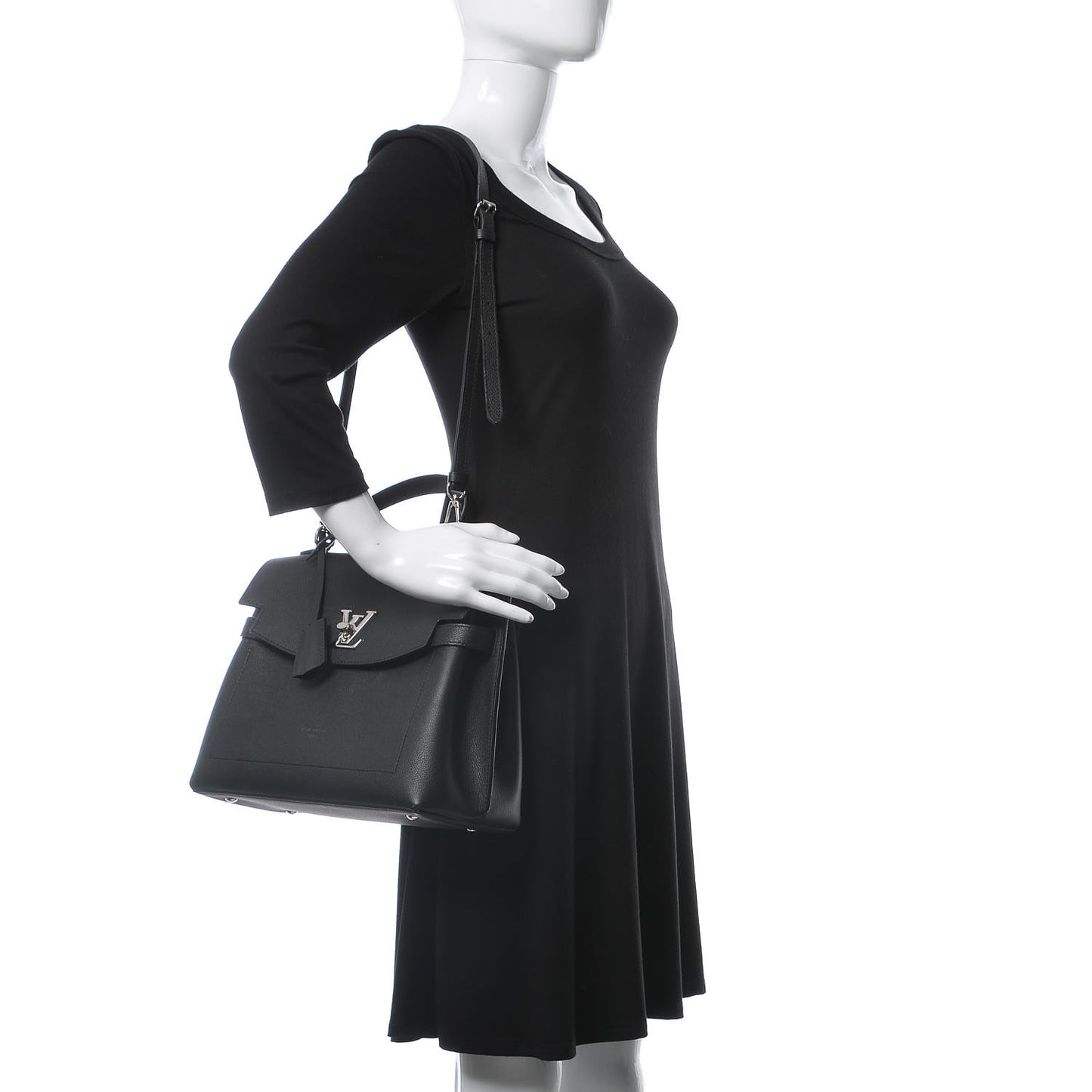 Soft Calfskin Lockme Ever Black