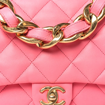 Chanel Lambskin Quilted Large CC Funky Town Flap Pink 8 of 11