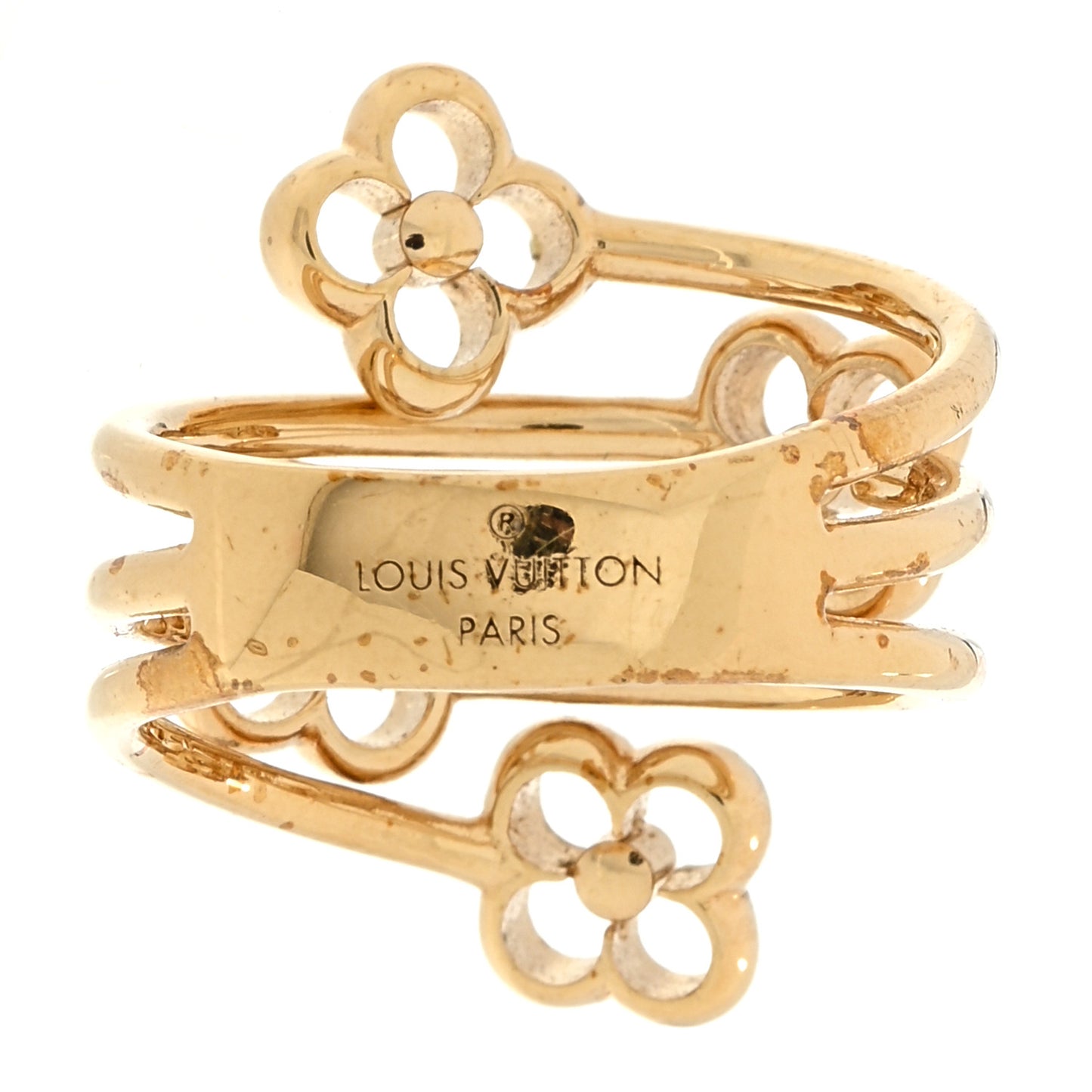 Flower Full Ring L 53 6.5 Gold