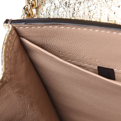Chloe Metallic Textured Calfskin Aby Chain Wallet Gold 6 of 10