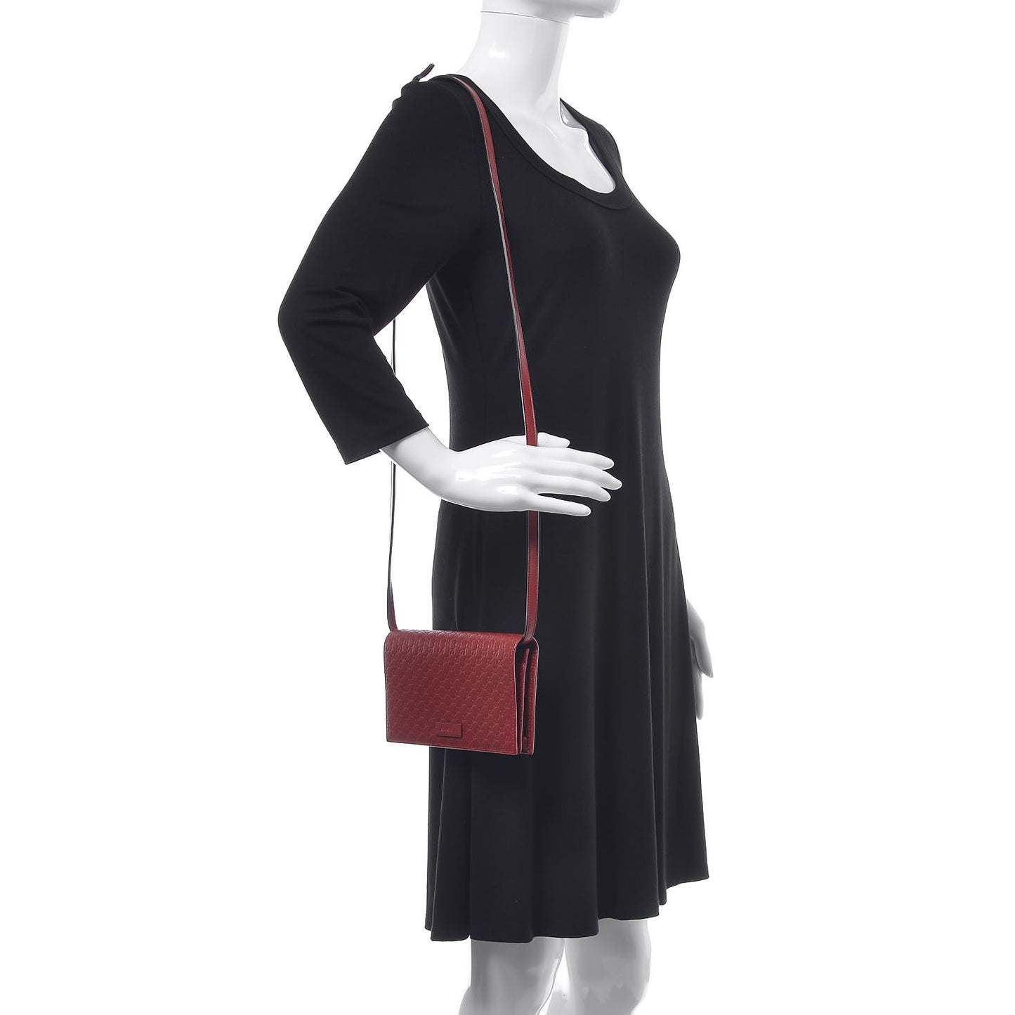 Microguccissima Crossbody Wallet Red