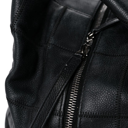 Chanel Caviar Square Stitched Tote Black 19 of 23