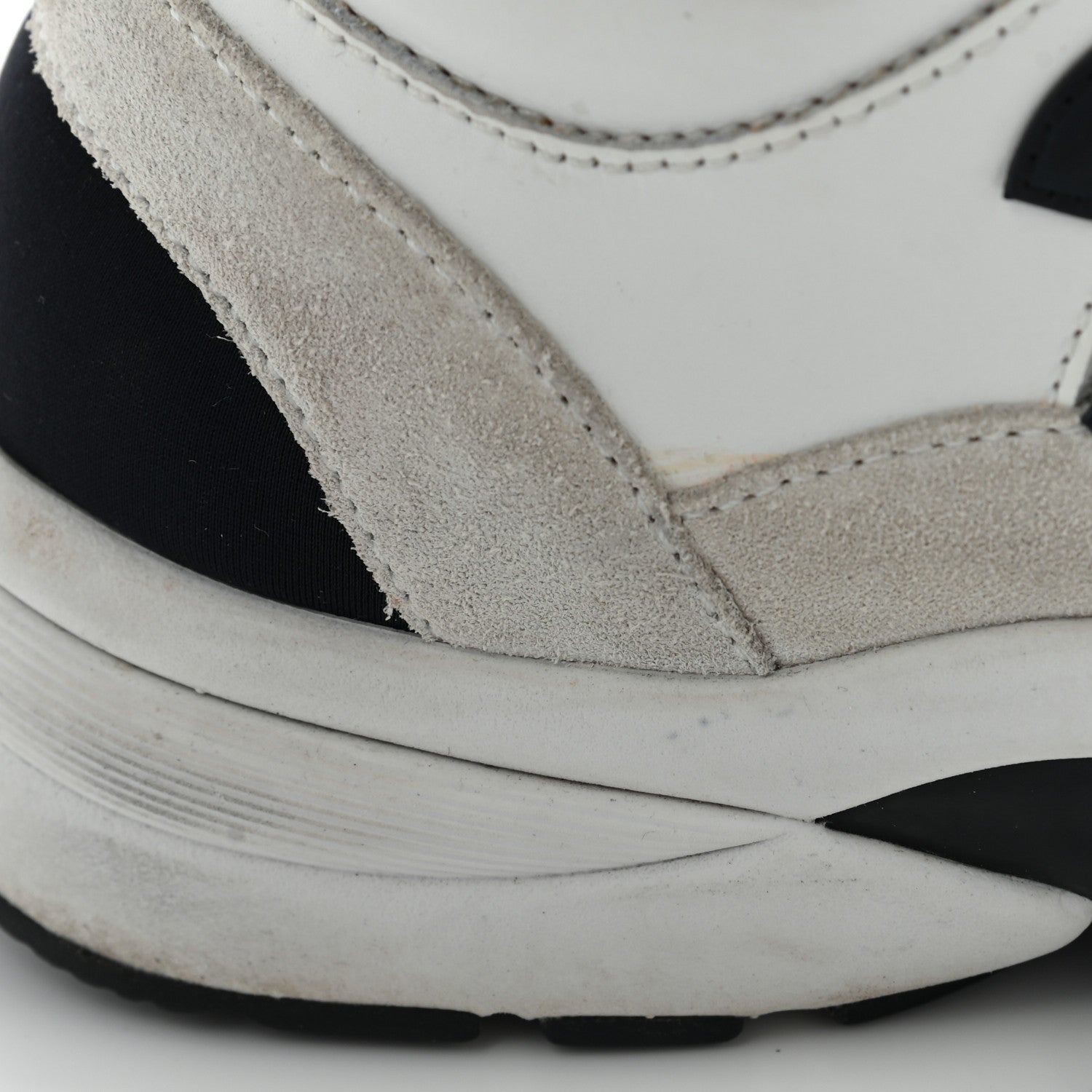Chanel Nylon Calfskin Suede CC Womens Sneakers 37 White Orange 9 of 25
