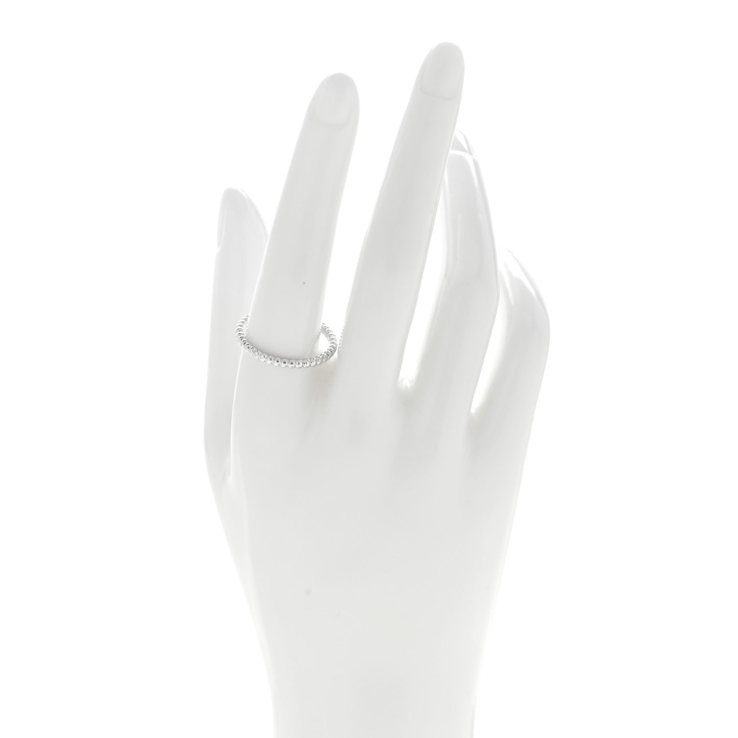 18K White Gold Small Perlee Ring 61 9.5