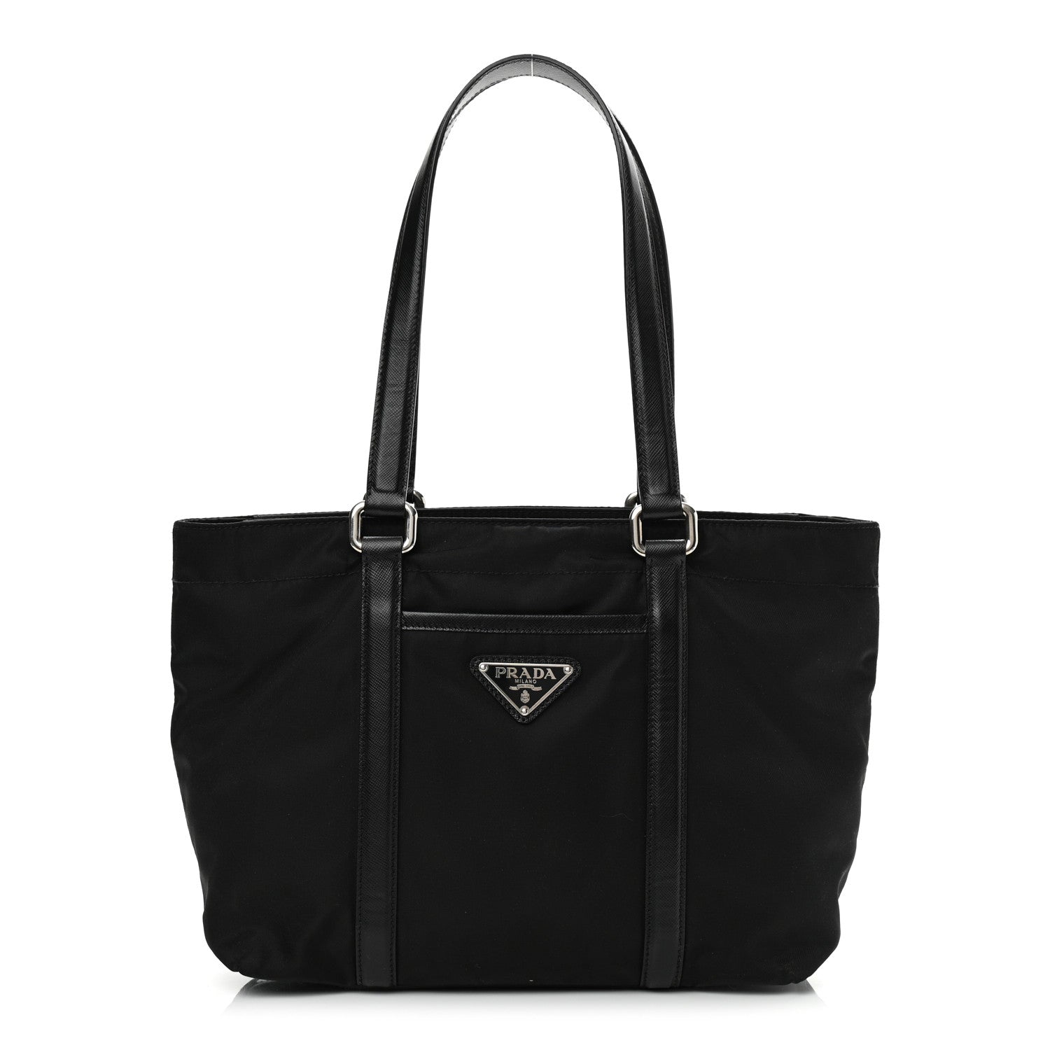 Prada Tessuto Nylon Saffiano Tote Black 1 of 10