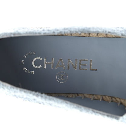 Chanel Fabric Grosgrain CC Espadrilles 38 Blue Black 8 of 10