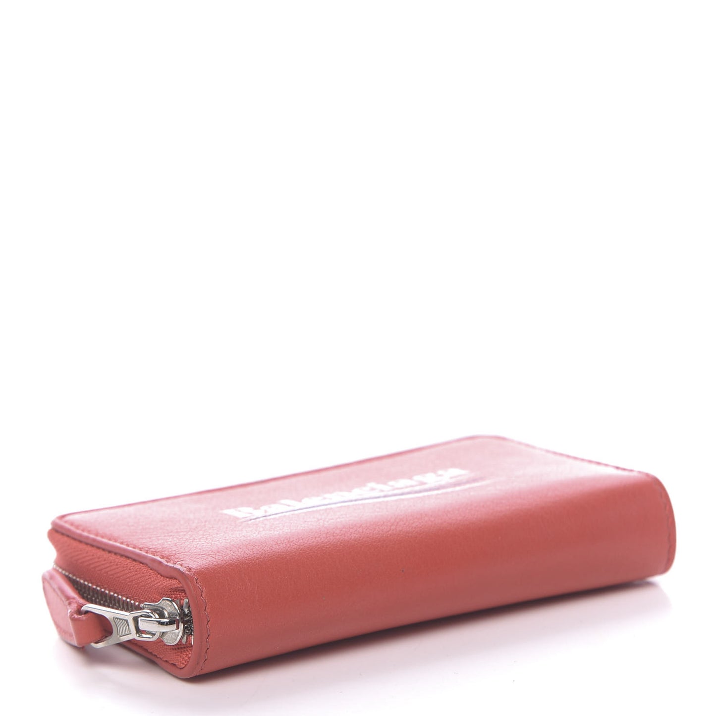 Calfskin Political Campaign Logo Zip Around Card Holder Vivid Red