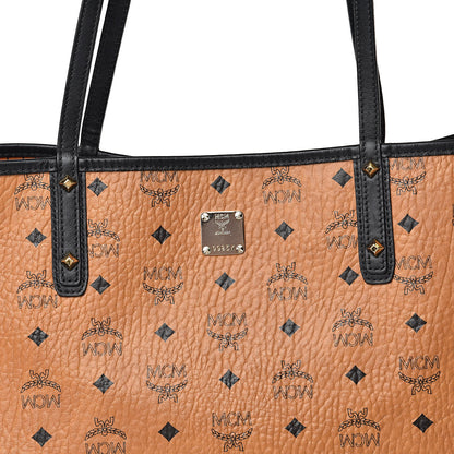 MCM Visetos Large Project Reversible Shopper Tote Cognac 10 of 28