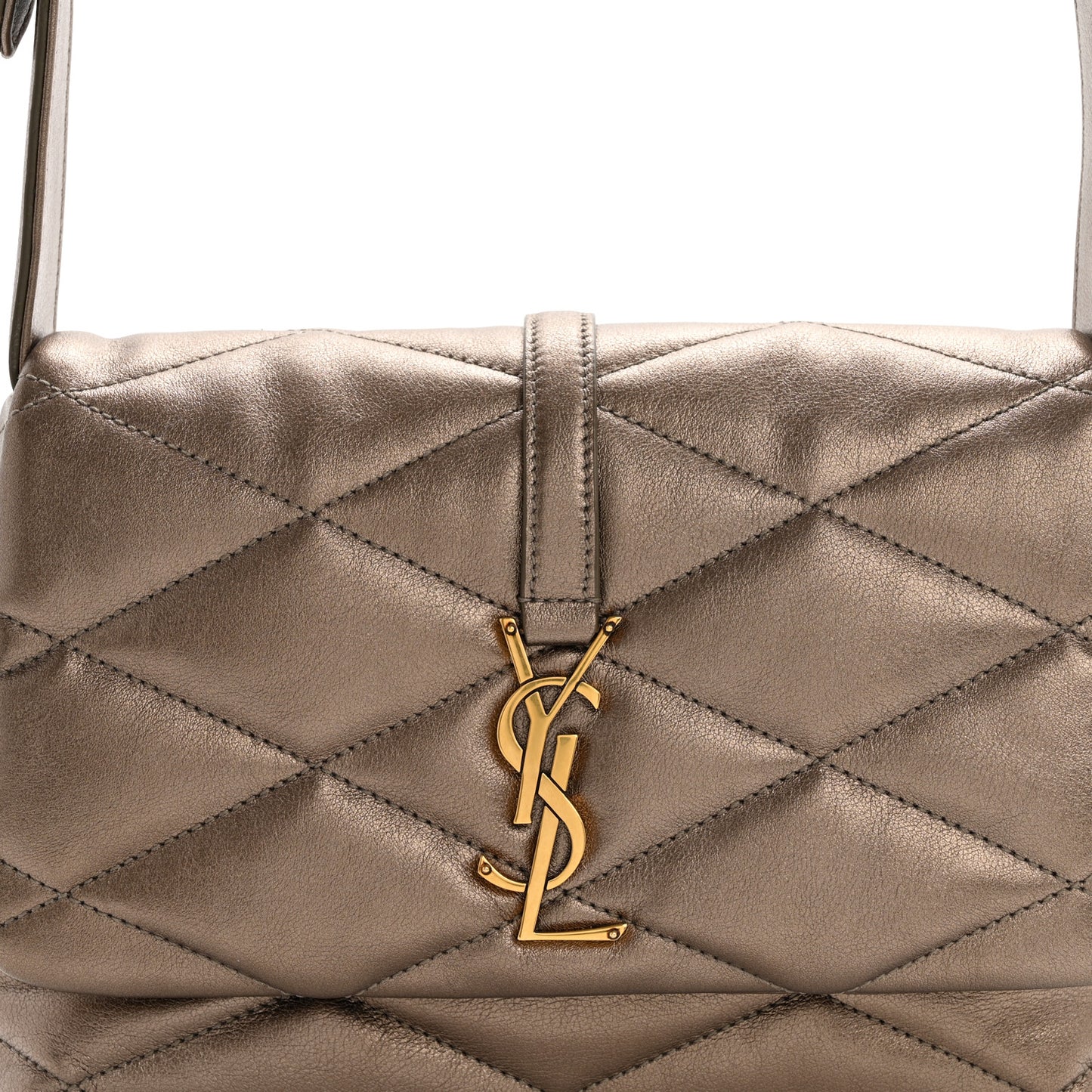 Lambskin Quilted Le 57 Diamond Shoulder Bag Piombo