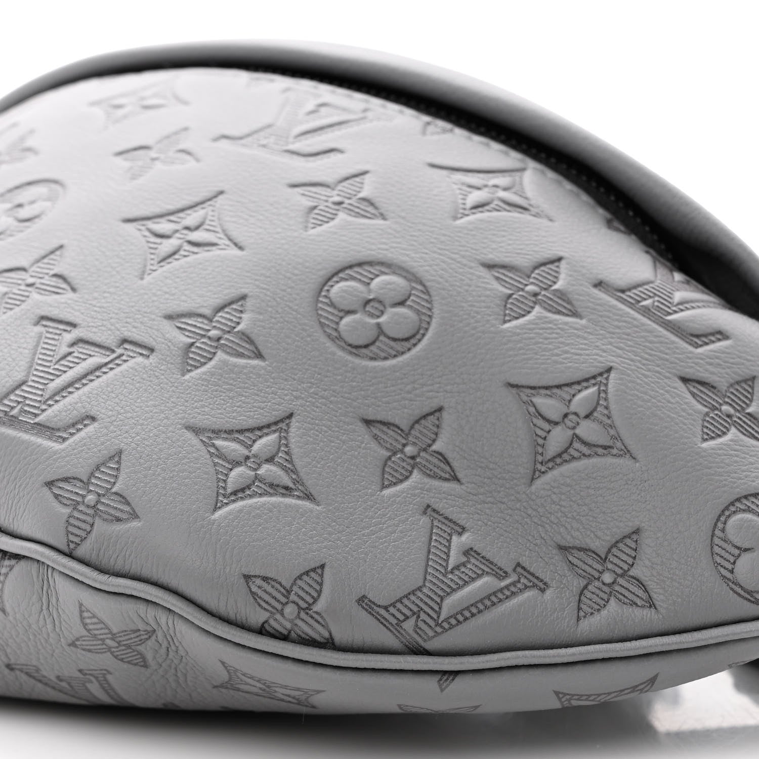 Louis Vuitton Calfskin Monogram Shadow Discovery Bumbag PM Gray 9 of 10