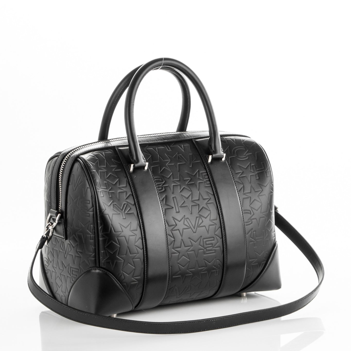 Calfskin Star Embossed Medium Lucrezia Black
