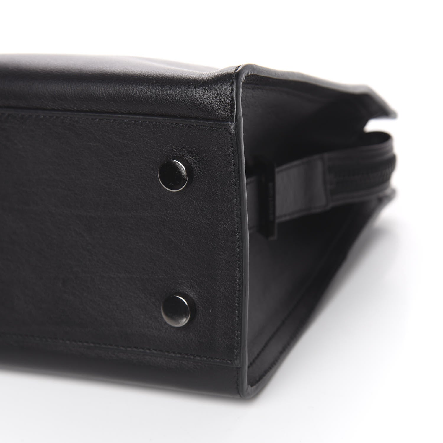 Saint Laurent Calfskin Baby Monogram Cabas Black 10 of 12