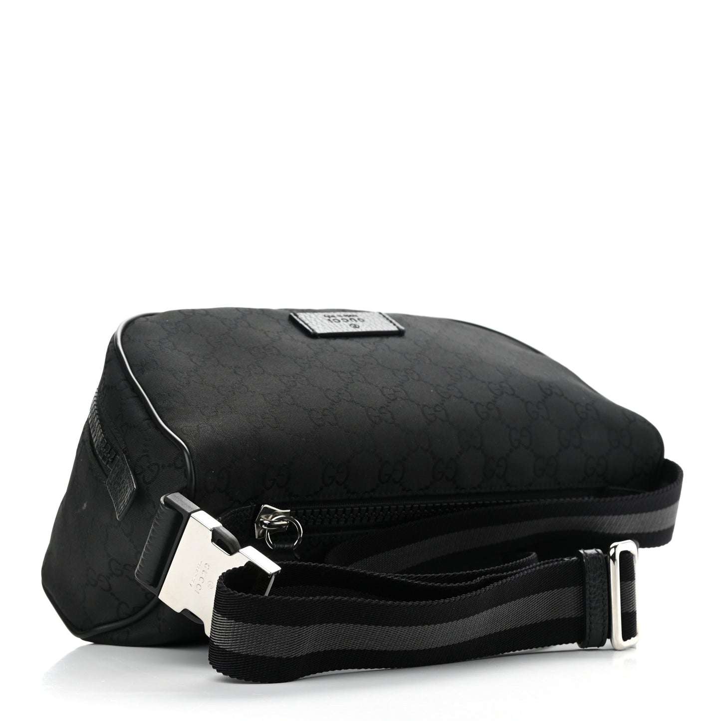 Nylon Monogram Fanny Pack Belt Bag Black