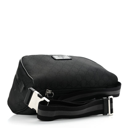 Gucci Nylon Monogram Fanny Pack Belt Bag Black 3 of 10