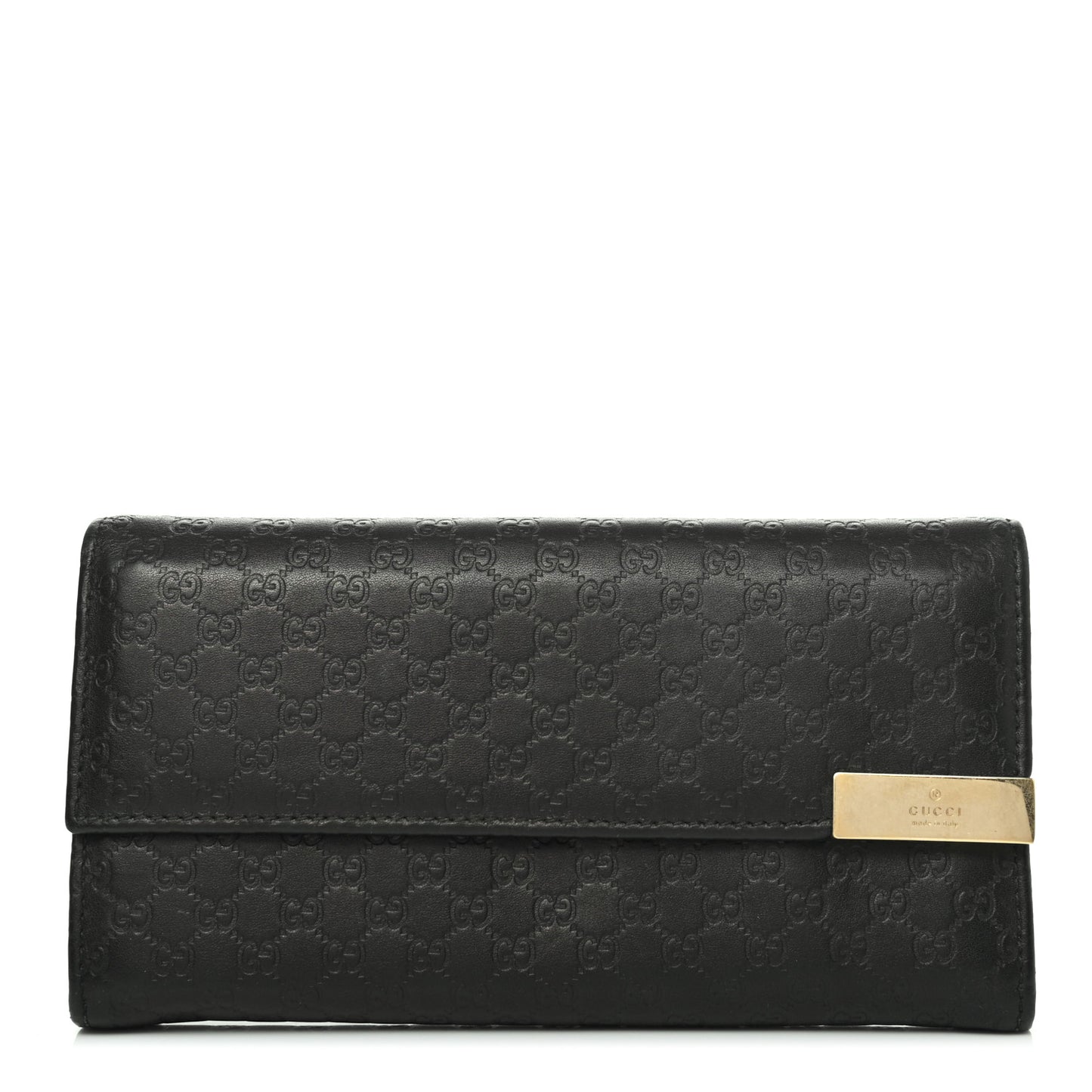 Soft Microguccissma Dice Continental Flap Wallet Black