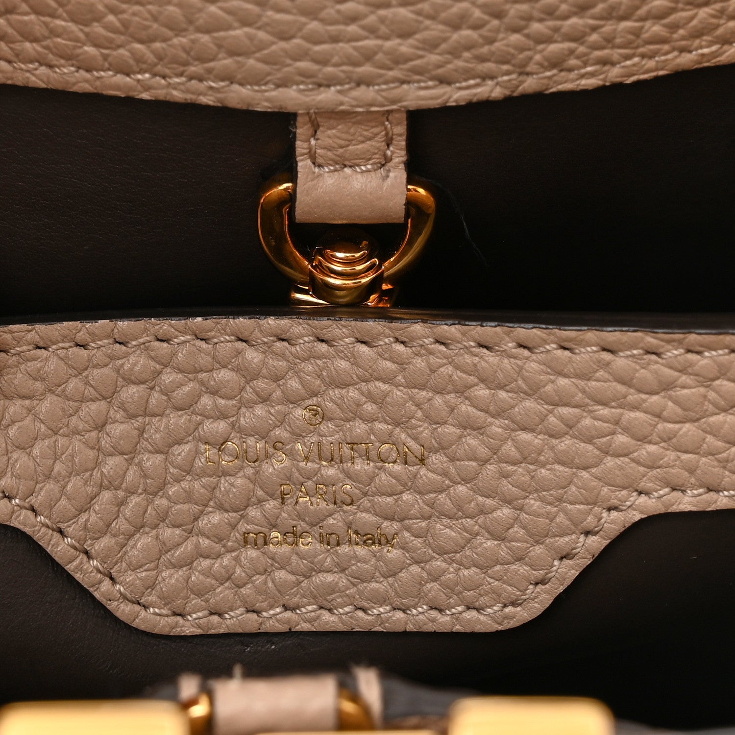 Louis Vuitton Taurillon Capucines BB Galet 5 of 9