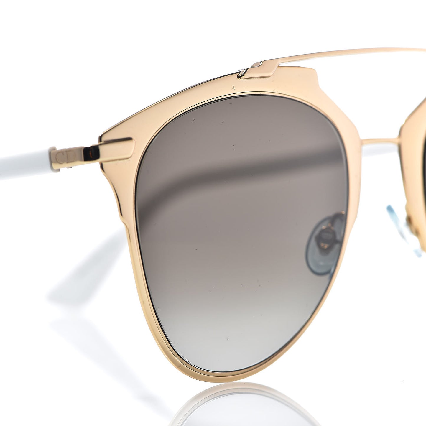 Reflected Sunglasses Gold White