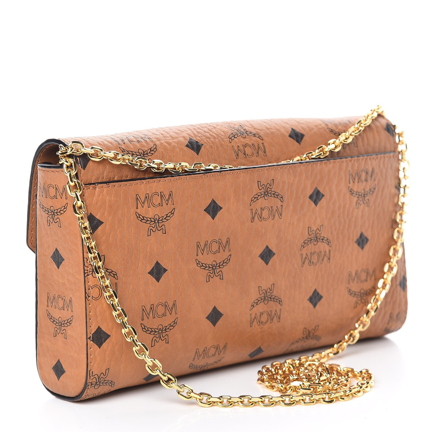 MCM Visetos Small Millie Crossbody Bag Cognac 438867 – FASHIONPHILE