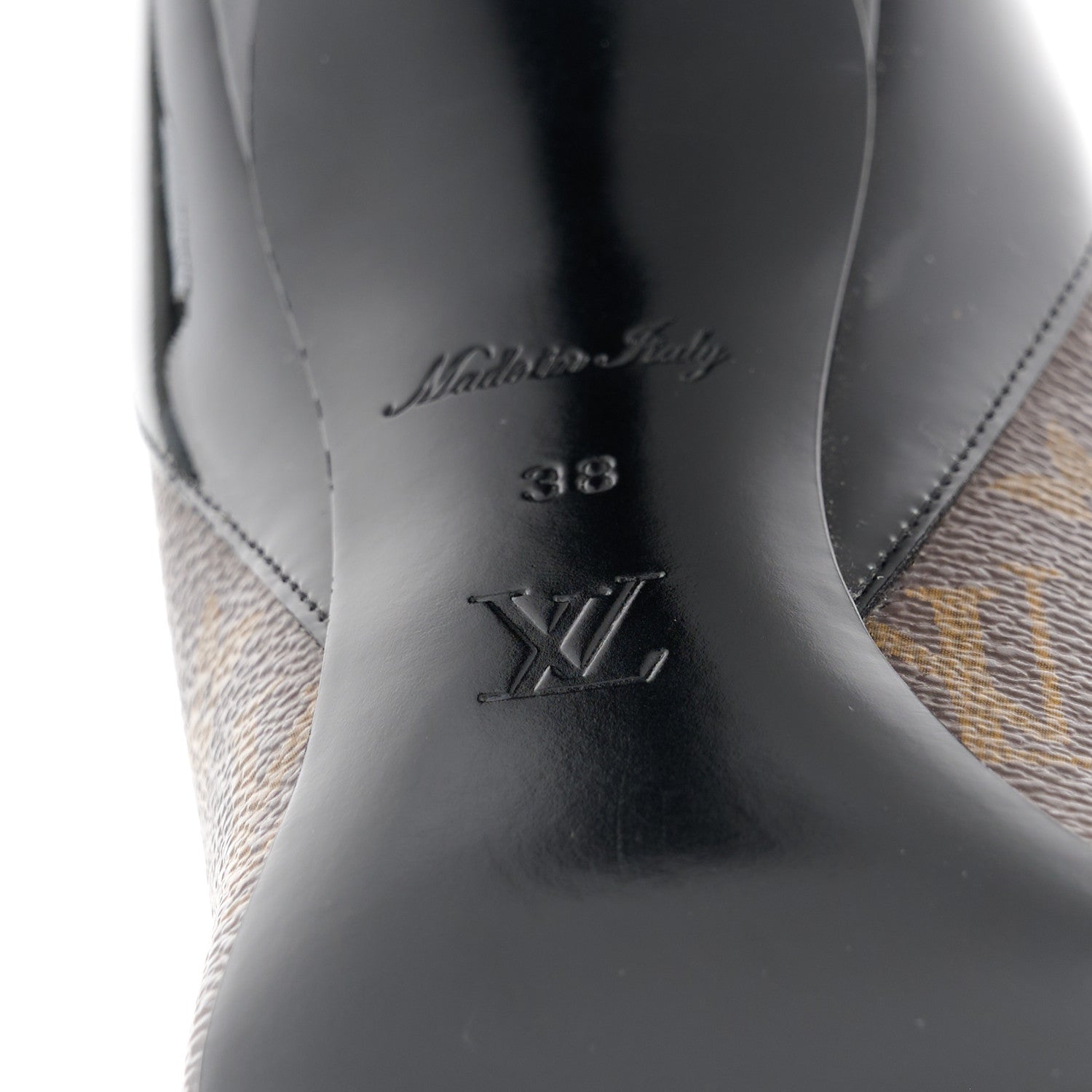 Louis Vuitton Monogram Cherie Pumps 38 Black 6 of 9
