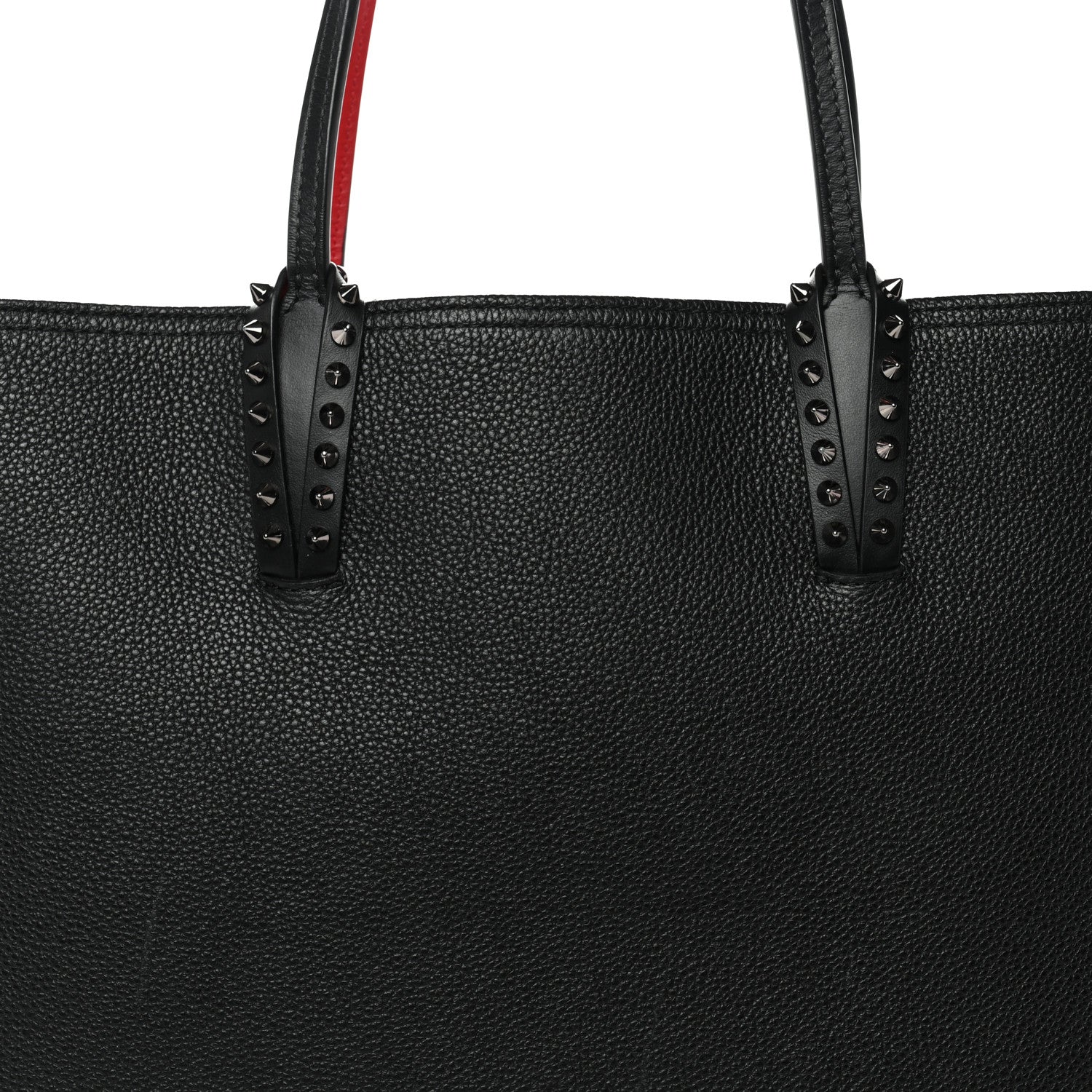 Christian Louboutin Calfskin Spikes East West Cabata Tote Black 9 of 12