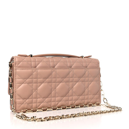 Christian Dior Lambskin Chain Lady My Dior Mini Chain Pouch Rose De Vents 3 of 9