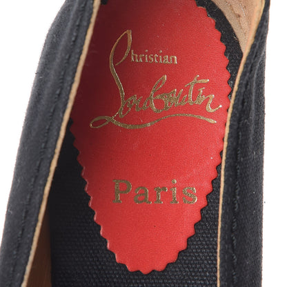 Christian Louboutin Canvas Mallorca Espadrille Wedges 40 Black 9 of 15