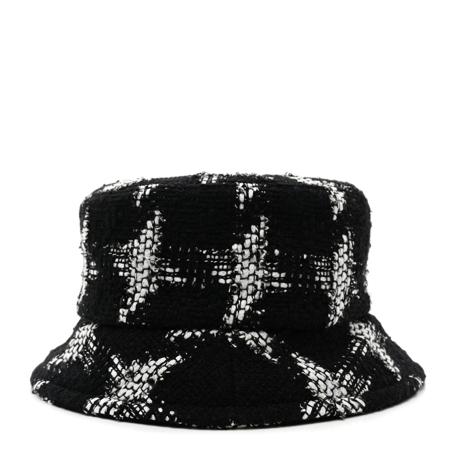 Tweed Bucket Hat S Black White