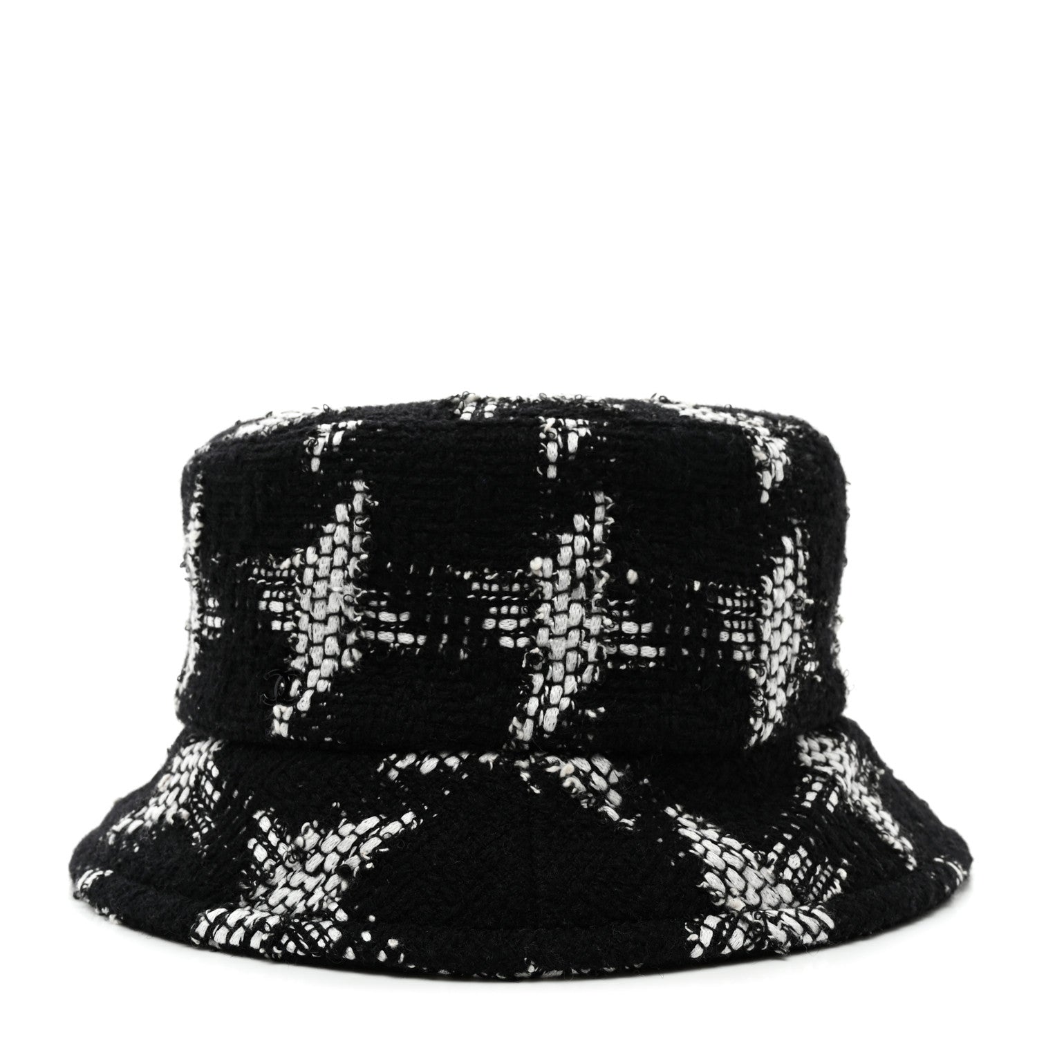 Chanel Tweed Bucket Hat S Black White 1 of 8