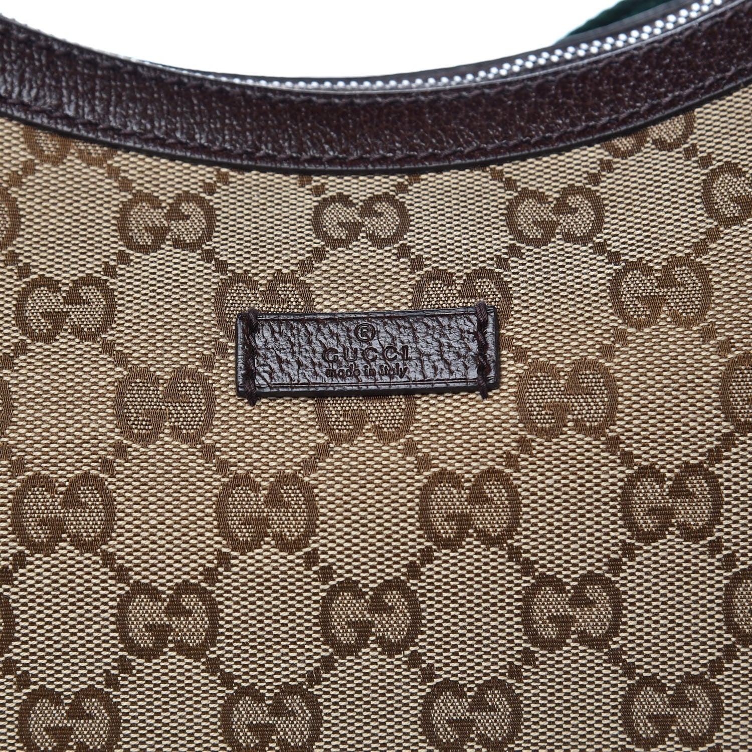 Gucci Monogram Web Medium Half Moon Hobo Dark Brown 7 of 8
