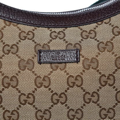 Gucci Monogram Web Medium Half Moon Hobo Dark Brown 7 of 8