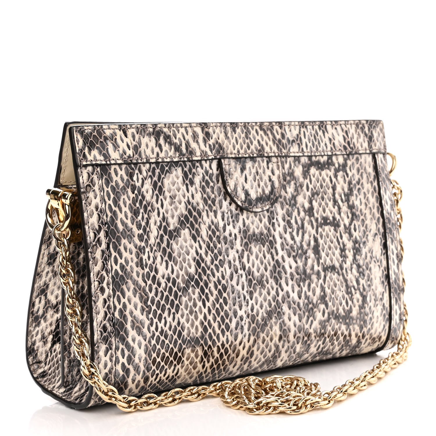 Gucci Snakeskin GG Small Ophidia Chain Shoulder Bag Roccia 3 of 11