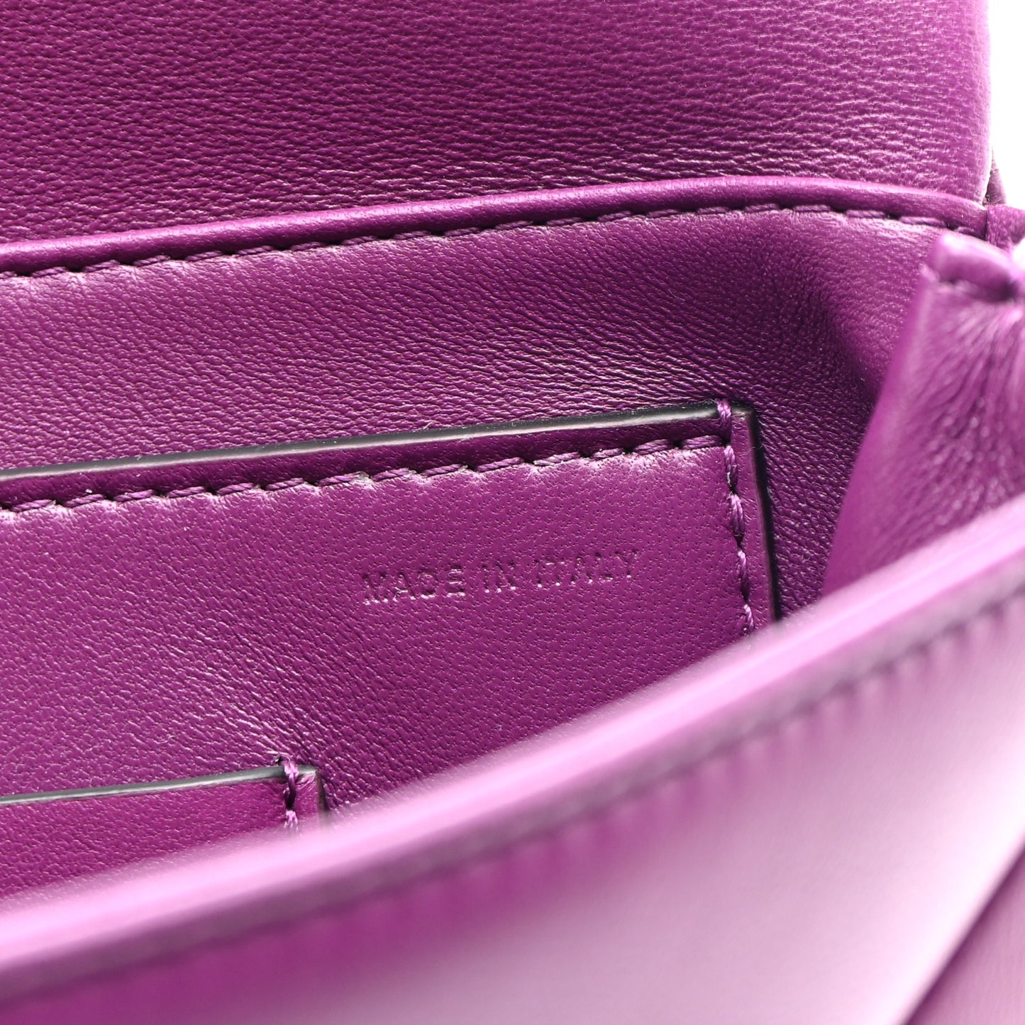 Nappa Small One Stud Wristlet Clutch Bag Prune