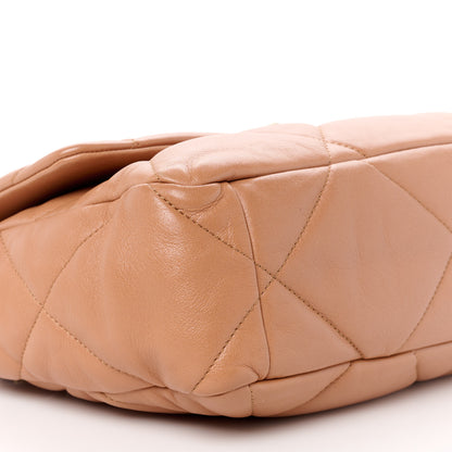 Chanel Lambskin Quilted Large Chanel 19 Flap Brown 9 of 10