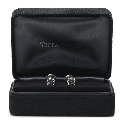 Tiffany Platinum Diamond 1.80ctw Solitaire Earrings 5 of 5