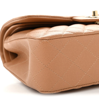 Chanel Caviar Quilted Small Double Flap Dark Beige 8 of 12
