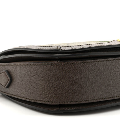 Gucci GG Supreme Monogram Web Small Ophidia Flap Messenger Bag Brown 10 of 12