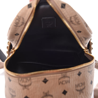 MCM Visetos Small Side Stud Stark Backpack Beige 5 of 10
