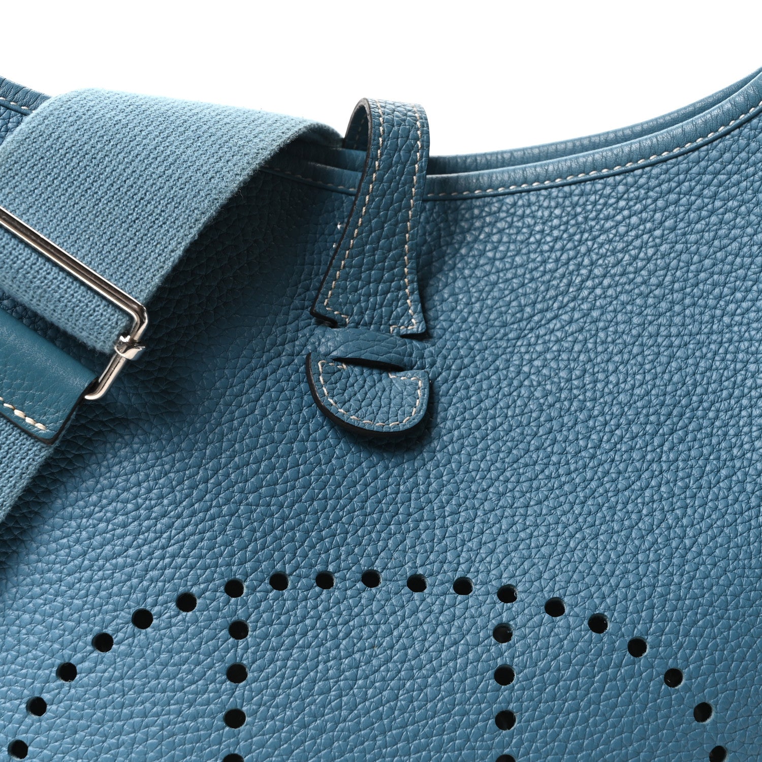 Hermes Taurillon Clemence Evelyne III GM Blue Jean 8 of 10