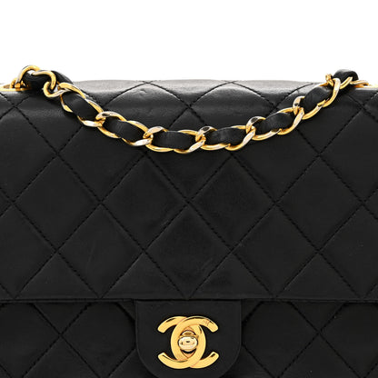 Chanel Lambskin Quilted Mini Square Flap Black 8 of 14