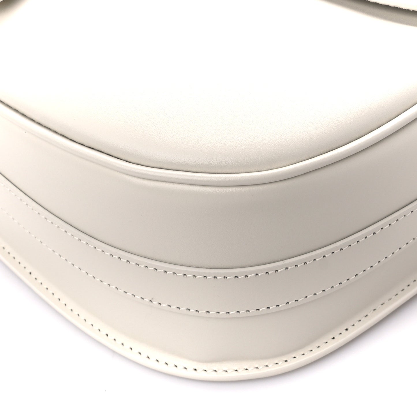 Box Calfskin Large Bobby Flap White