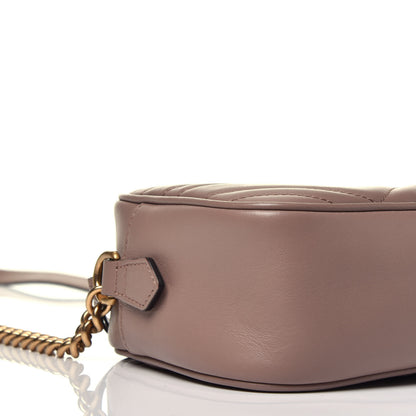 Gucci Calfskin Matelasse Small GG Marmont Chain Shoulder Bag Porcelain Rose 8 of 9