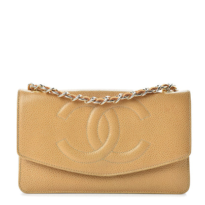 Chanel Caviar Timeless CC Wallet on Chain WOC Beige 1 of 24