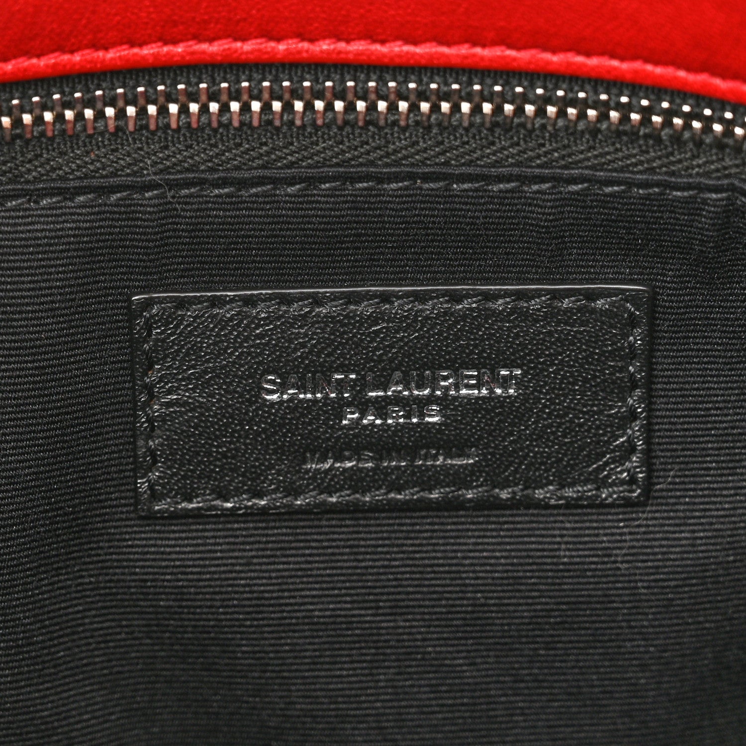 Saint Laurent Lambskin Quilted Small Loulou Puffer Monogram Chain Satchel Red 7 of 11