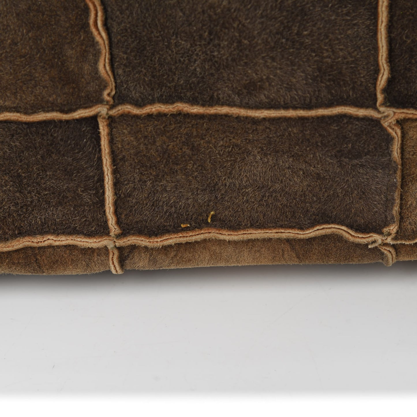 Suede Patchwork Shoulder Bag Brown