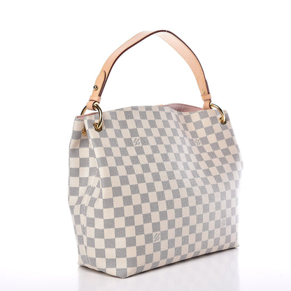 Louis Vuitton Damier Azur Graceful PM Rose Ballerine 3 of 10