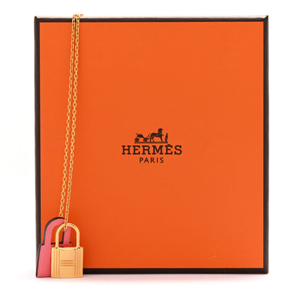 Hermes Swift Small O'Kelly Pendant Necklace Rose Azalee 7 of 7