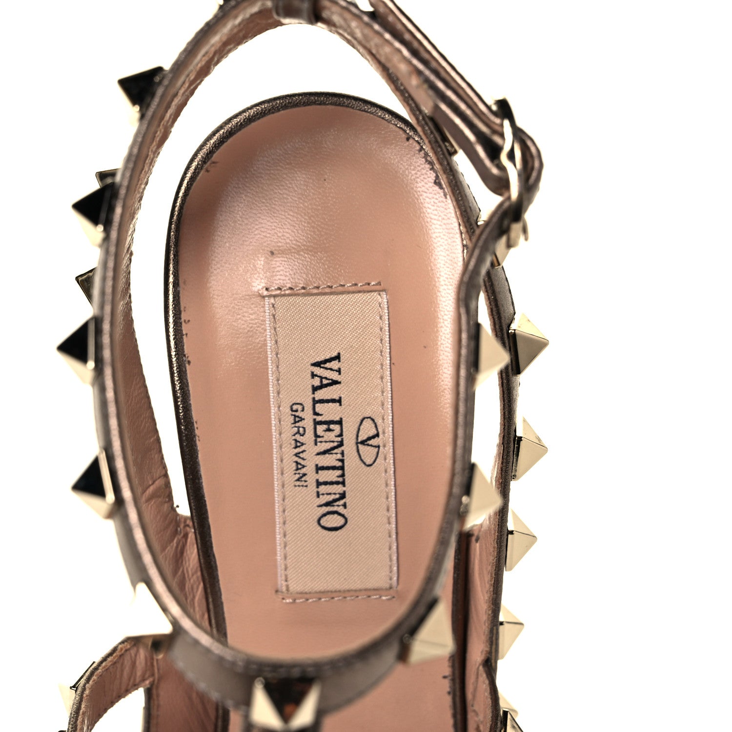 Valentino Garavani Calf Hair Leopard Print Rockstud Ankle Strap 100mm Pumps 36 Fucile Al Campion 7 of 10