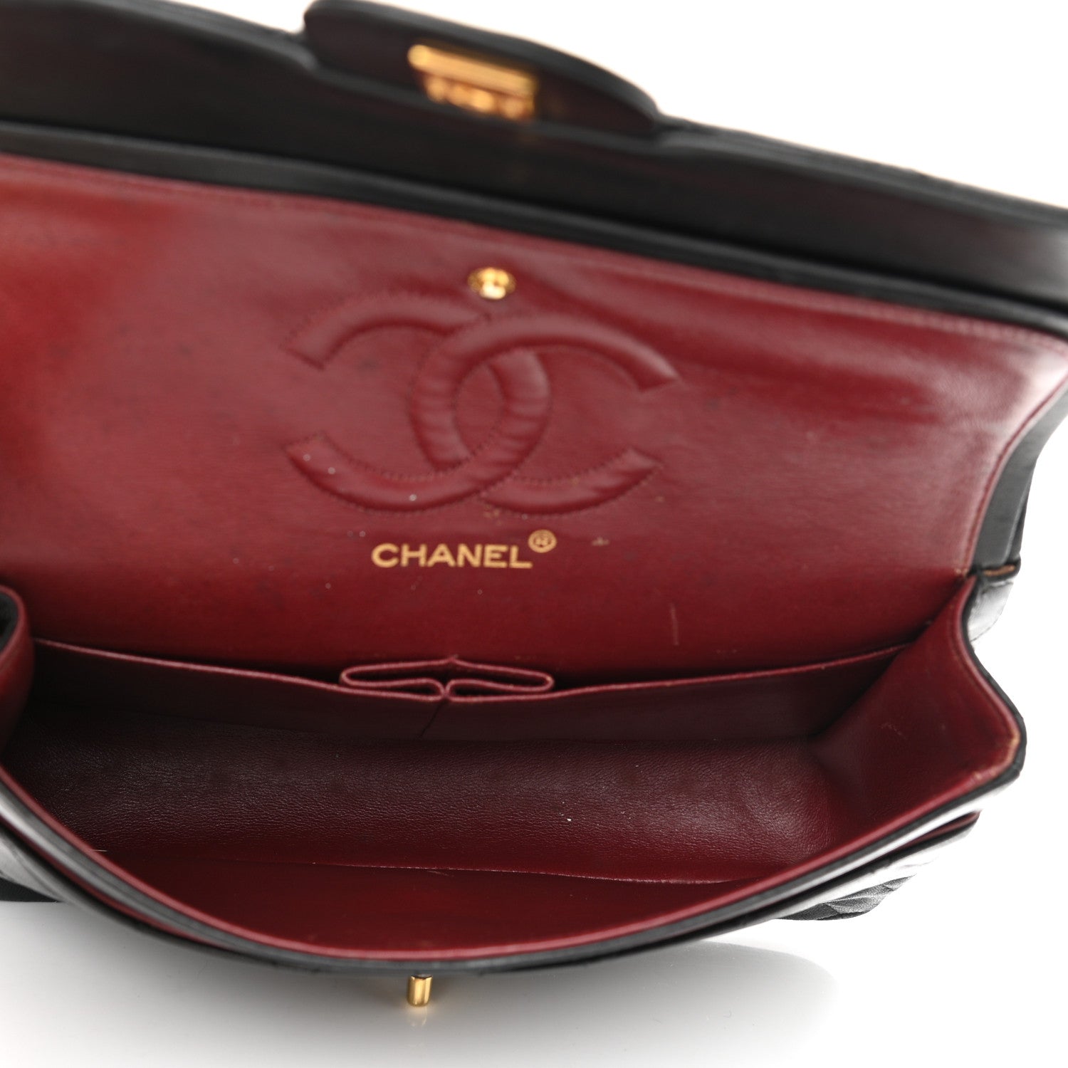 Chanel Lambskin Quilted Medium Double Flap Black 5 of 20